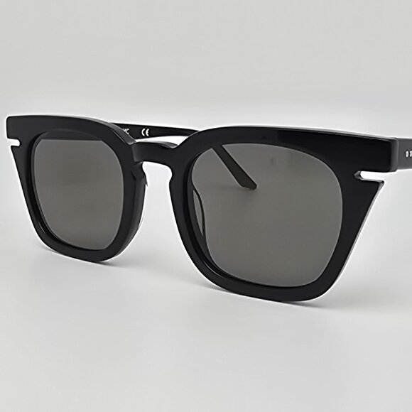 Lowercase Roseland Gloss Black Frame Flat Grey Lens Sunglasses w/ Case 49-22-149 main image 11